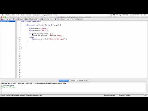 92 Comparing Strings Equals Method Learn Java