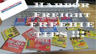 Harbor Freight Freebies and Coupon Tips !!!