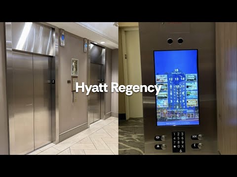 Touchscreens! Otis (mod. ThyssenKrupp) Traction Elevators @ Hyatt Regency, Sacramento, CA