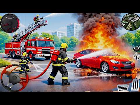 Fire Truck City Rescue Mission Simulator - 911 US Emergency Fire Truck Driving 3D - Android Gameplay