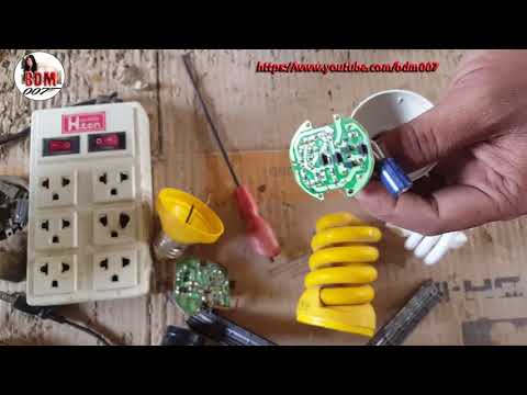 iDea SAVE MONEY with CFL Bulb Repair by change ballast from  old broken CFL Video