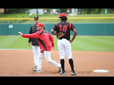 Josh Bell Defensive Work at First Base