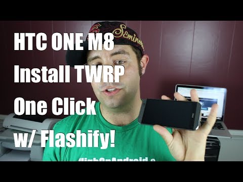 HTC One M8 TWRP or CWM Recovery One Click Install No PC!