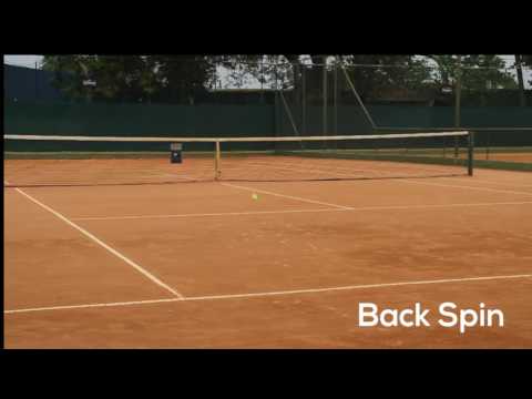 Vídeo efeitos top e backspin da lançadora de bolas de tênis Wiseball Tênis Pro