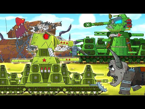 KV-44 VS THE ROBBERS, KV-45 VS RATTE DEMON - Cartoons about tanks