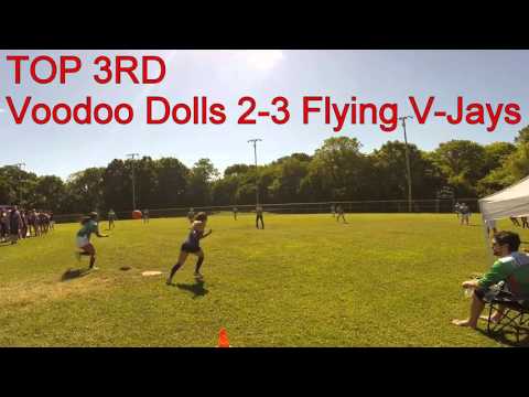 Voodoo Dolls vs Flying V-Jays - Pool Play - Women's Music City Kickball Open #MCKO2015