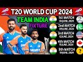 T20 World Cup 2024 India Match Schedule | India Schedule T20 World Cup 2024 | T20 World Cup Schedule