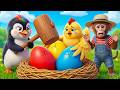 Old MacDonald Mother Hen Crying Thief Stole The Eggs RooRoo Monkey Kids Songs