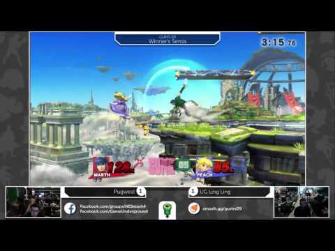 GUMS09 Singles (Winner's Semis) - Pugwest (Marth) vs UG Lingling (Peach)