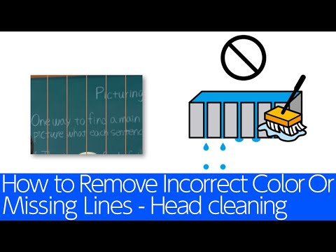 L11050 - How to Remove Incorrect Color Or Missing Lines - Head cleaning