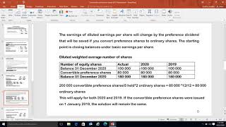Convertible preference shares presentation