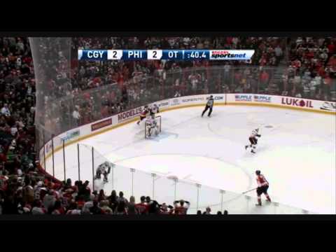 Flyers Disallowed Goal In OT / Kiprusoff Robs Timonen And Flames Win In A Shoot-Out