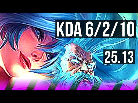 SONA & Zeri vs ZILEAN & Ezreal (SUP) | 6/2/10 | KR Master | 25.13