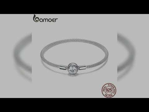 Latest Products You Must Know! BAMOER 925 Sterling Silver Classic Love Forever Snake Chain Bracele