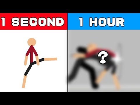 Stickman FIGHT ANIMATION in 1 SECOND vs 1 HOUR