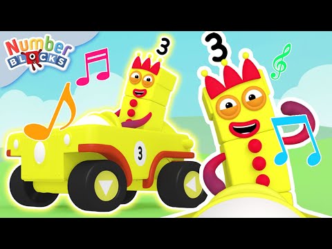 Three's Counting Car Song | Learn to Count | Numberblocks