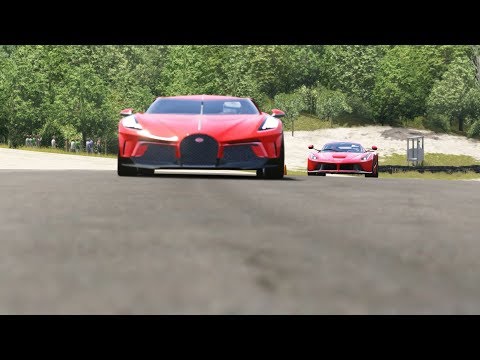Bugatti La Voiture Noire vs Ferrari LaFerrari at Brigehampton