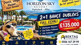 HORIZON SKY RESORT🏡 2+1 BAHÇE DUBLEKS🌊 MUHTEŞEM MANZARA🛋️ 