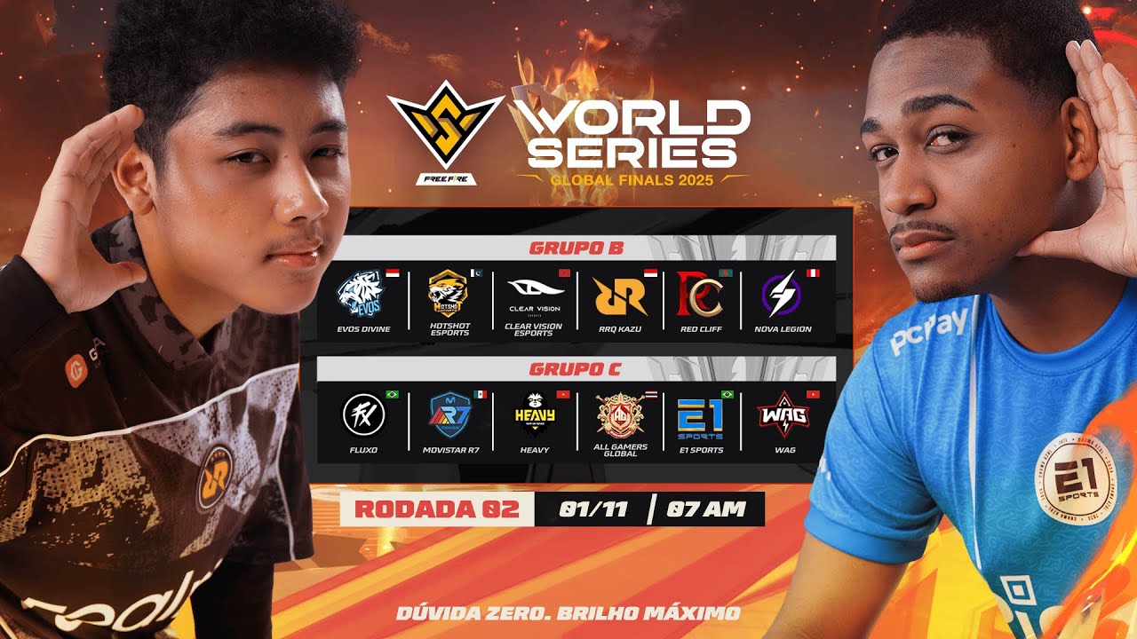 MUNDIAL DE FREE FIRE | FFWS GLOBAL FINALS 2025 | RODADA 2 | GRUPO B x C |  AO VIVO #freefire