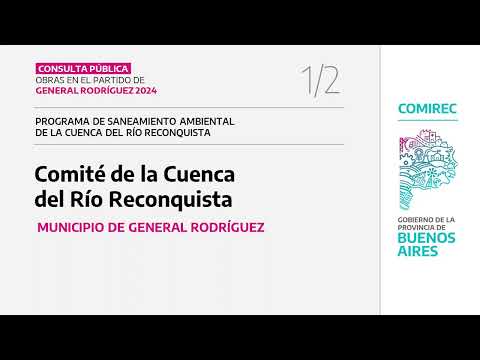 Consulta Pública por obras de saneamiento en General Rodríguez - Parte 1
