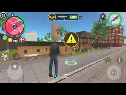 Rope Hero Vice Town (stone giant stand up on army base roof) stone giant man fight army tank - HD 