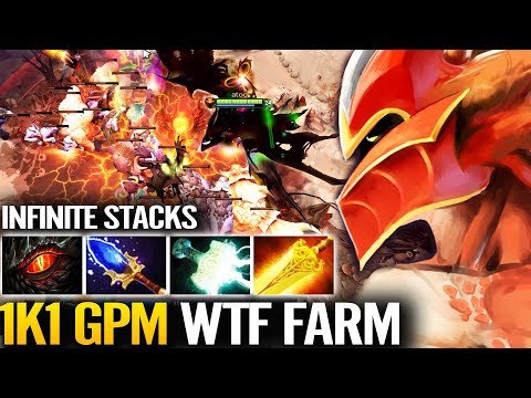 WTF!? 15 Mins - 10k NETWORLD Jungle Farm - Dragon Knight Hard Carry Dota 2