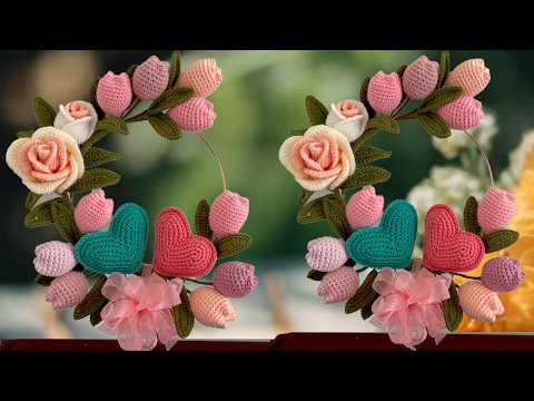 How to make beautiful Pink Tulip Flowers Easy Crochet for Beginners