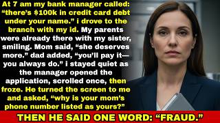 At 7 AM My Bank Manager Called About $100K Debt—My Parents Opened a Card in My Name and…