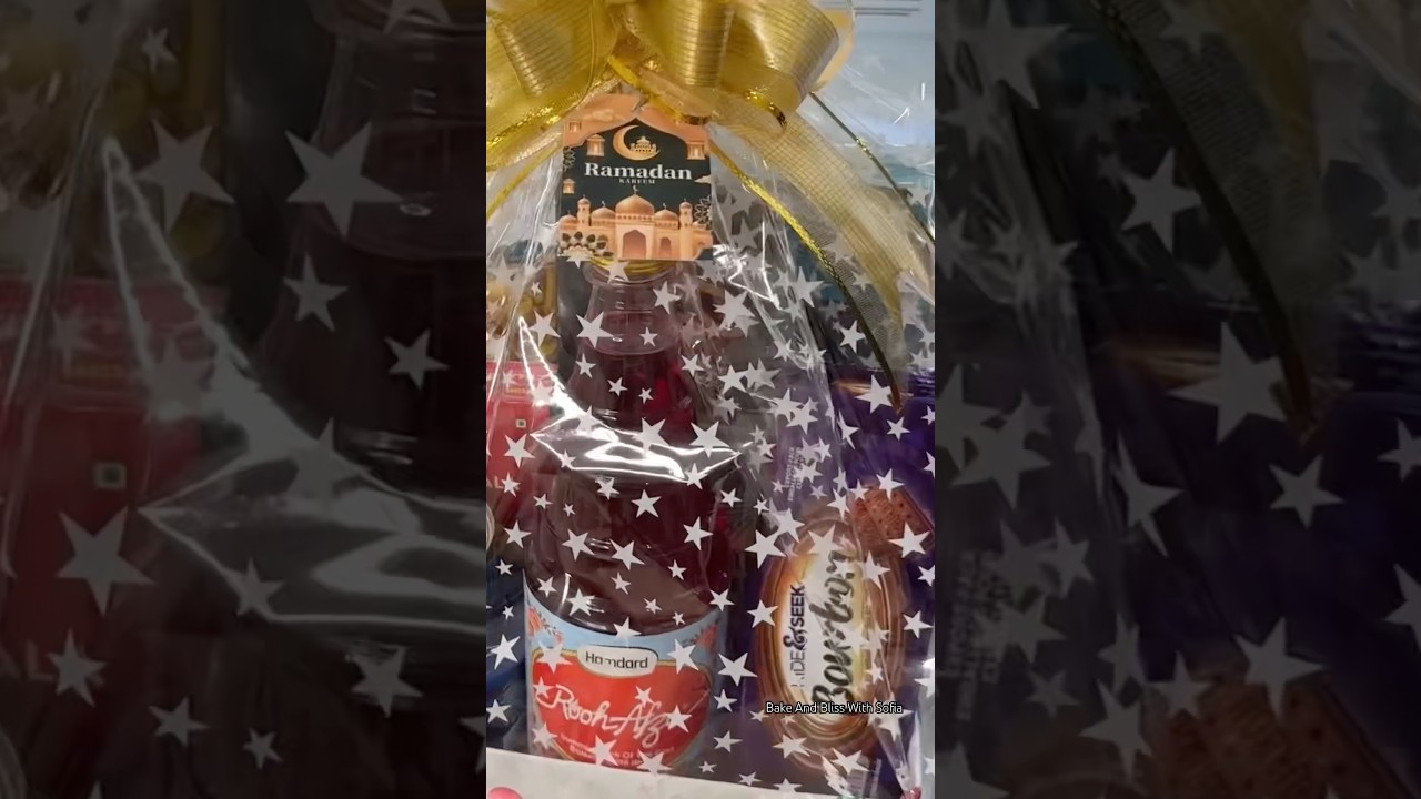 How To Wrap Ramadan Gift Basket Ramadan & Eid Gift Basket Ideas | رمضان مُبارك 🌙#ramadan #ytshorts