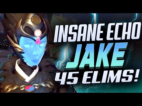 JAKE DOMINATING AS ECHO - 45 ELIMS! [ OVERWATCH SEASON 26 TOP 500 ]