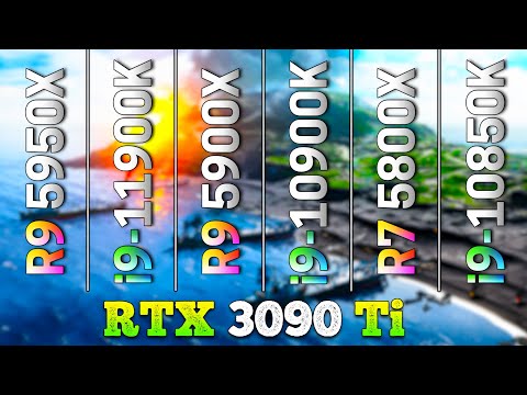 R9 5950X vs i9 11900K vs R9 5900X vs i9 10900K vs R7 5800X vs i9 10850K | RTX 3090 Ti