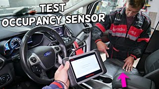 HOW TO TEST SEAT OCCUPANCY SENSOR MAT ON FORD C-MAX, AIRBAG LIGHT ON