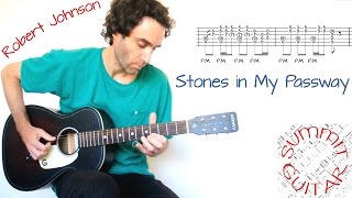 Robert Johnson - Stones in My Passway / Terraplane Blues - Guitar lesson / tutorial / cover with tab