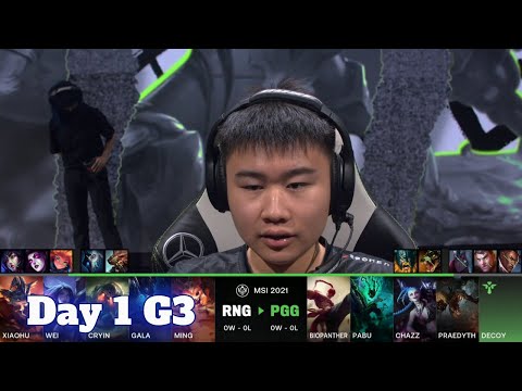 RNG vs PGG - Day 1 LoL MSI 2021 Group C | Royal Never Give Up vs Pentanet.GG full game