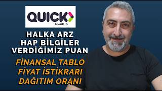 #Quick Sigorta Halka Arz Hap Bilgiler Verdiğimiz Puan ve Son Finansall