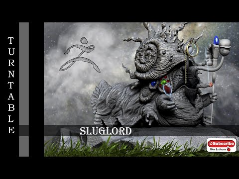 Z-Brush sculpting | Turntable | Slug | Arnab World