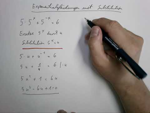 Exponentialgleichungen lösen durch Substitution
