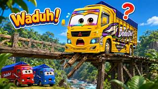 Download lagu Truk Oleng Bekerjasama!🚛✨| Roda Roda Truk Berputar - Lagu Anak Viral Edukatif🎵| Lagu Truk Anak 3D🚚 mp3