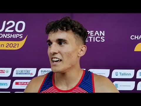 Tadeáš Plaček po finále závodu na 400 metrů na MEJ v Tallinnu