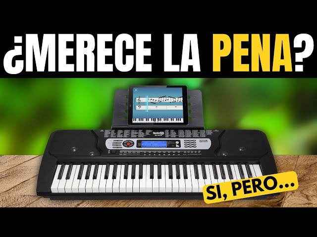 Vídeo relacionado con Piano RockJam con teclado de 49 teclas con fuente de alimentación, atril para partituras, pegatinas para notas de piano y lecciones de piano simple.