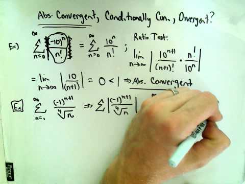 Absolute Convergence, Conditional Convergence and Divergence