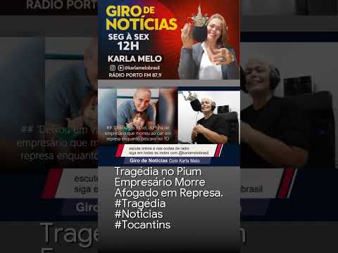 Tragédia no Pium Empresário Morre Afogado em Represa. #Tragédia #Notícias #Tocantins