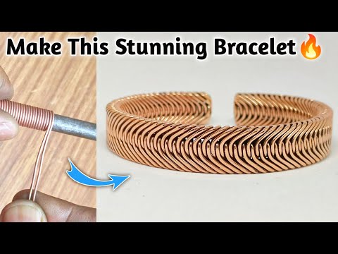 Handmade Copper Bracelet | Stunning Braided Cuff Tutorial | jewelry making