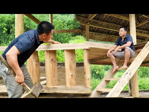 How it's made Build a wooden house,Amazing stairs building skill