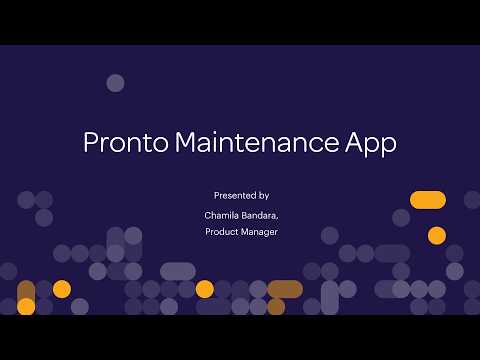 Pronto Maintenance App video thumbnail