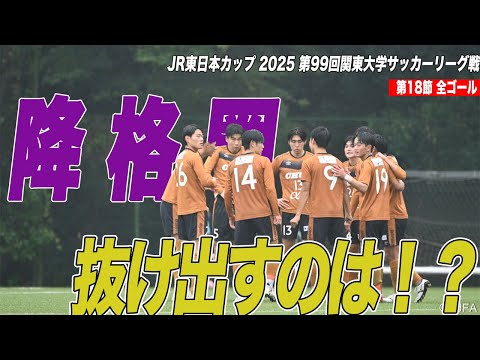 経済学科 【全ゴール見せます！】リーグ戦も佳境！降格圏を抜け出すのは！？JR東日本カップ2025 第99回関東大学サッカーリーグ戦 1部 第18節