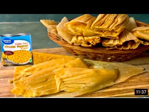 Tamales de elote de lata quedan riquísimos fácil de hacer (uchepos
