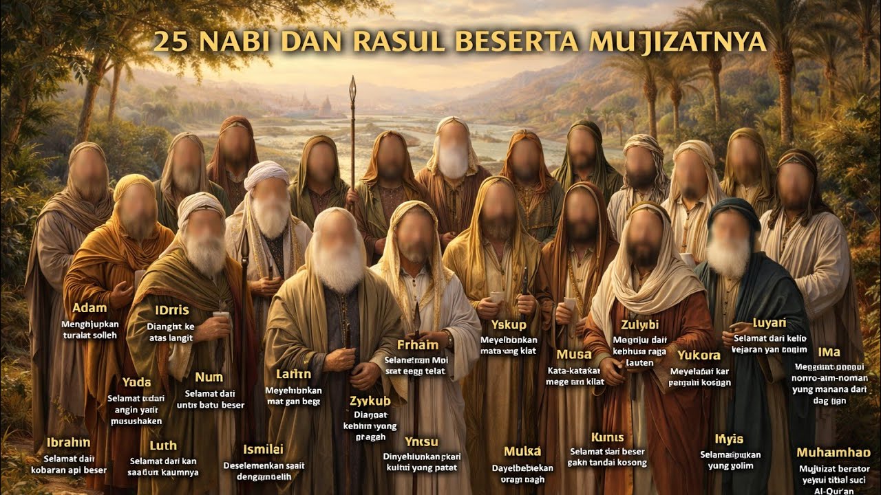 25 Nabi dan Rasul Beserta Mu'jizatny