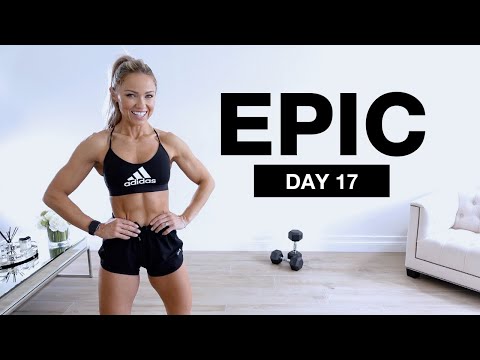 Day 17 of EPIC | Leg Workout with Dumbbells at Home - Lunges