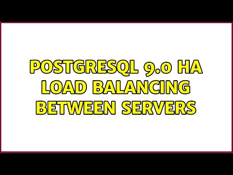 PostgreSQL 9.0 HA load balancing between servers